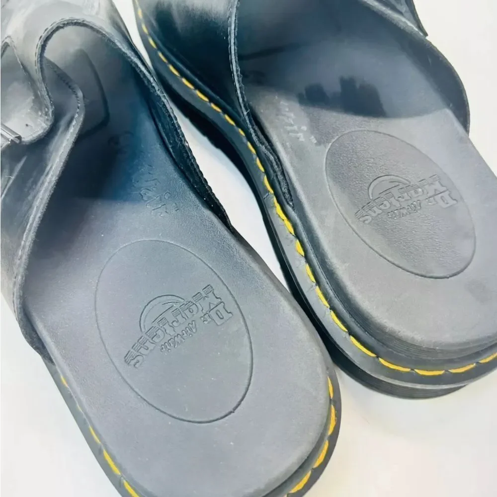 Dr. Martens Black Platform Sandals with Adjustable Straps